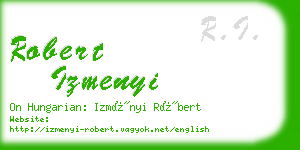 robert izmenyi business card